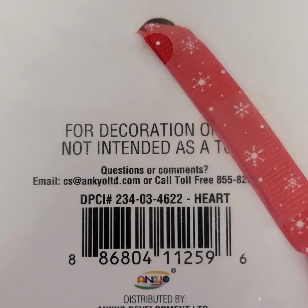 I‎ Love My Pet Christmas Ornament Red Heart Holiday Decor Tree Decoration NEW